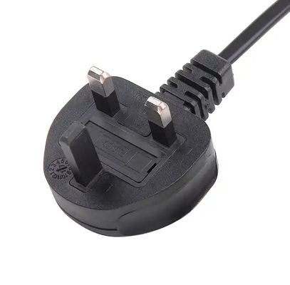کابل برق UK PC، 2 پین 13A 250V سیم برق AC 1.8m 2m 5m