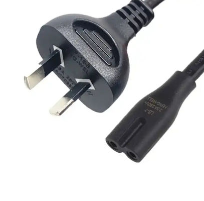 C7 AU Power Cord SAA 2 Pin Extension Cable 7.5A 250V رنگ سفارشی