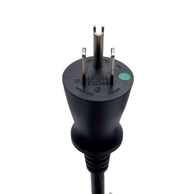 3 پین USA Power Cord NEMA 5-15P تا IEC C13 Green Dot US پلاگین پزشکی