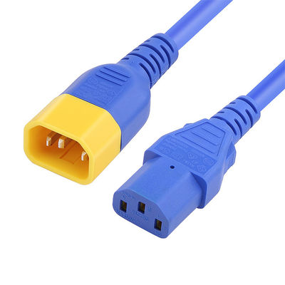 C13 C14 کابل برق برای کابل افزونه کامپیوتر UL VDE IEC 1.2m 1.5m 1.8m