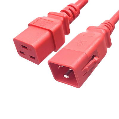 16A 250V UL لیست شده کابل برق ، C19C20P با قفل ، کابل برق لوازم خانگی