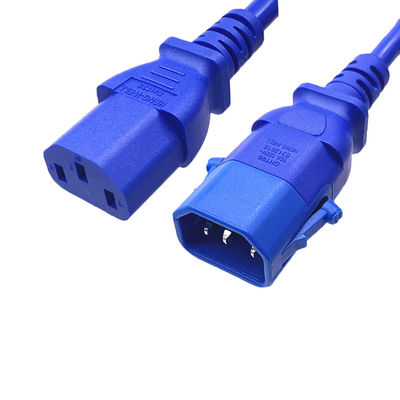 ایمنی UL لیستی کابل برق، قفل الکتریکی قابل شناسایی C13 C14 کابل افزایشی برق