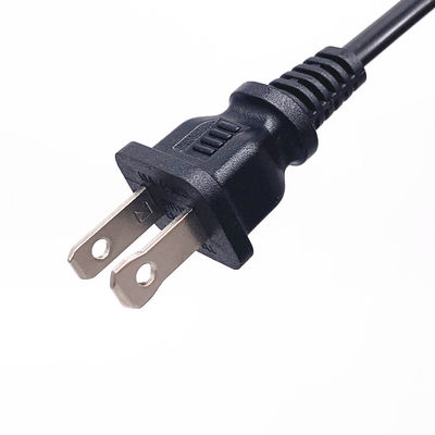 2 پین AC USA Power Cord Extension UL Standard 10A 125V رنگ سفارشی شده