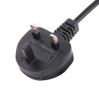 سیم برق سفارشی انگلستان 2 پین 3A 5A 10A 13A 250V BS1363 برای کامپیوتر