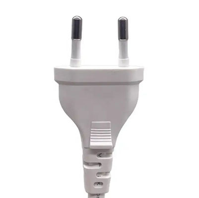 کابل برق 2 پین فلت پلاگین اروپایی VDE 2.5A 250V Euro Standard AC Cord
