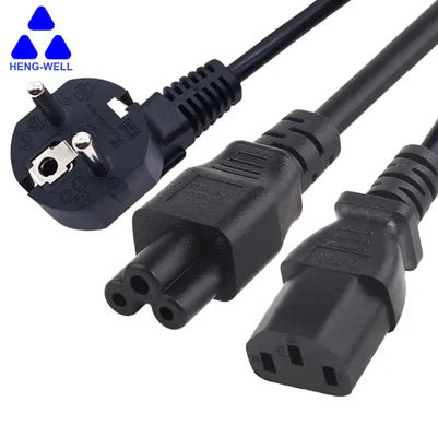 VDE 3 Prong Cord Power KC Certificate 16A 250V C13 C5 پلاگین مرد به زن سیم برق AC