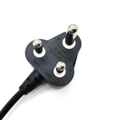 16A 250V 3Pin پی وی سی هند کابل تمدید برق 1M طول OEM سفارشی