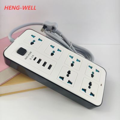 250V 6A سوکت برق با سوراخ های جهانی 6WAY 3USB A 1USB C سازگار با UK US EU AU & IT پلاگین